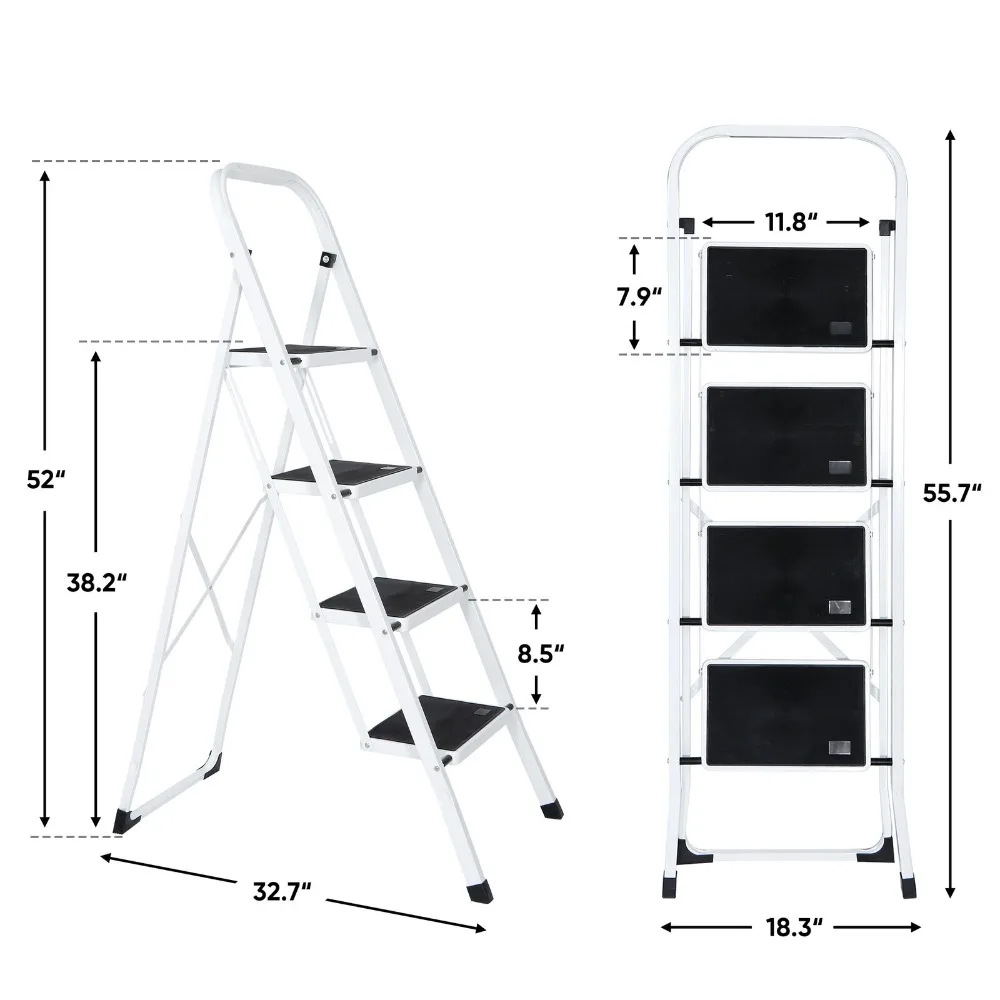 US Ladder Folding Aluminum Telescopic Ladder For Home Climbing Stool Herringbone Stairs Extension Ladders