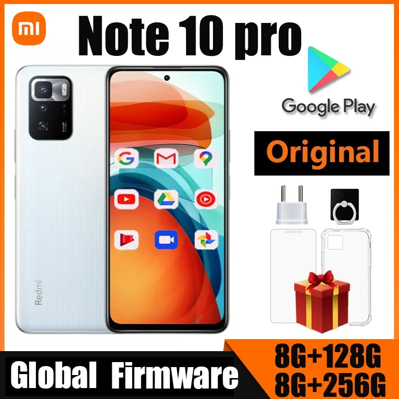 Xiaomi Redmi Note 10 Pro Smartphone 5G Smartpone Poct X3 Gt Dimensity 1100 Android 11- 6.5 "5000Mah 64Mp Cellulare