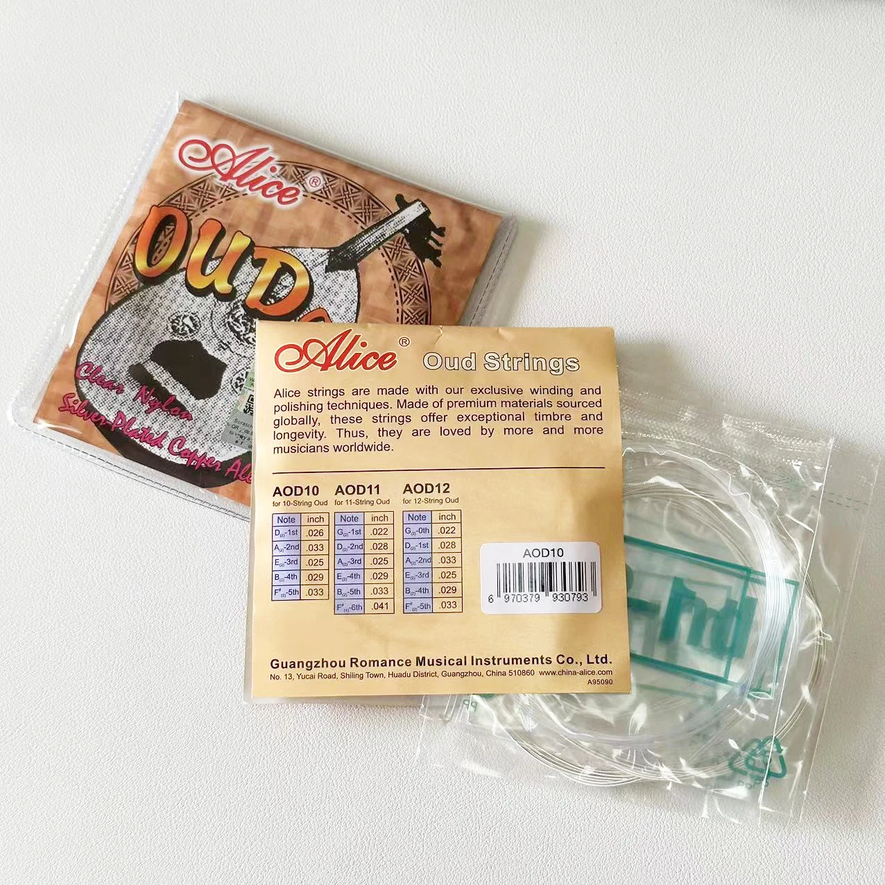 GuitAR Strings Musical Instruments Accessories 10/11/12-String OUD Strings Set Clean Nylon Silver-Plated Copper Alloy Winding Arabic/Turkish Tuning