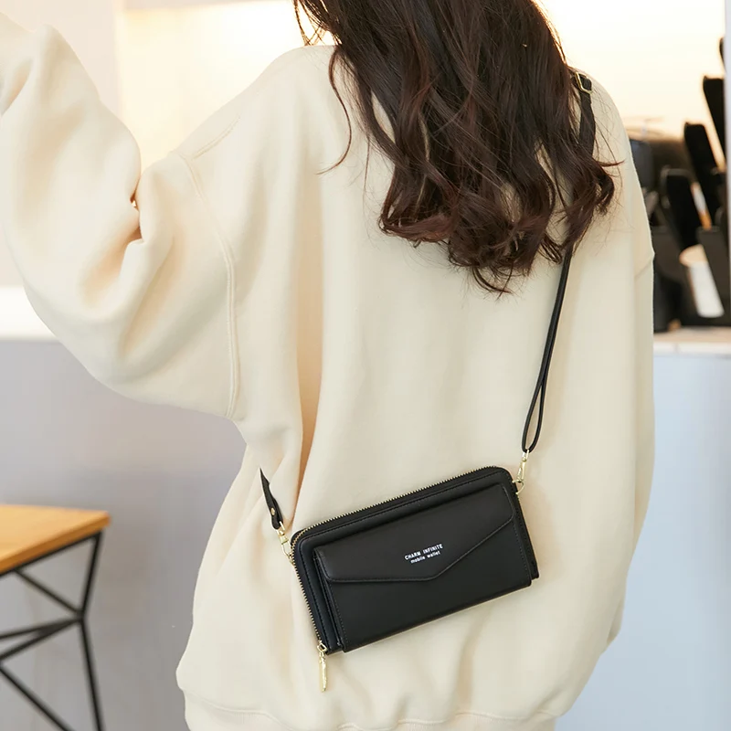 Touch screen mobile phone bag RFID Anti-theft brush mobile phone bag Multi-function crossbody purse women's small shoulder bag 4