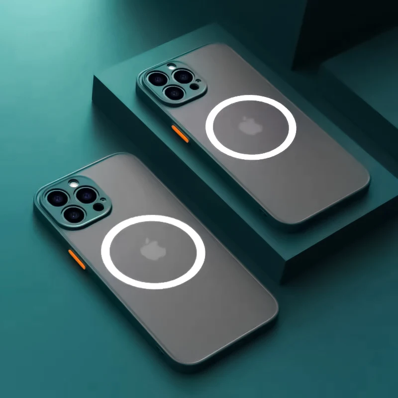 Universal Magnetic Wireless Charging Matte Phone Case Cover