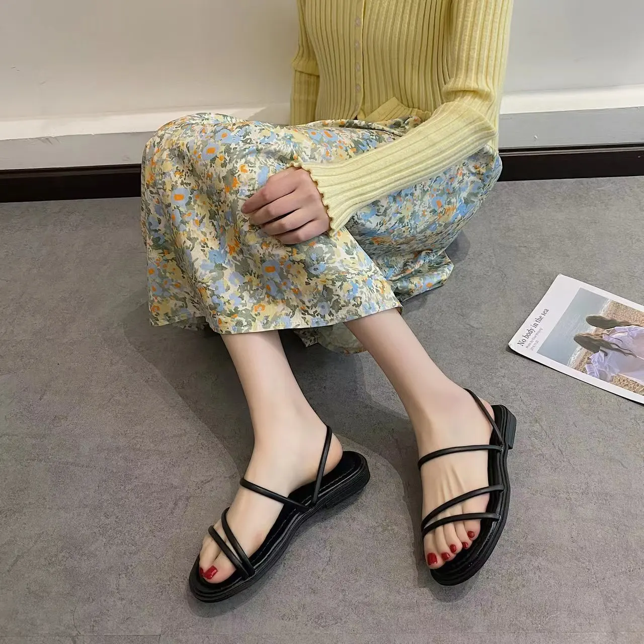 2024 new women shoes high quality fashion sandals women shoes black shoes