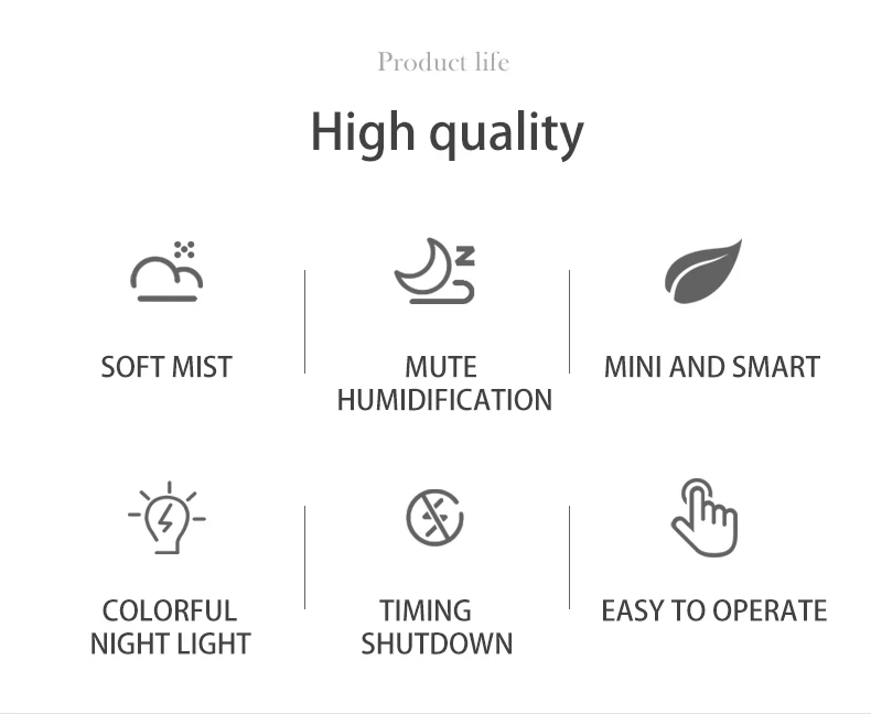 Description Picture 3 of itemMini Air Humidifier 260ml Cola Cup Size Portable Cool Mist Maker For Bedroom Home Car Air Purifier H2O Humificador
