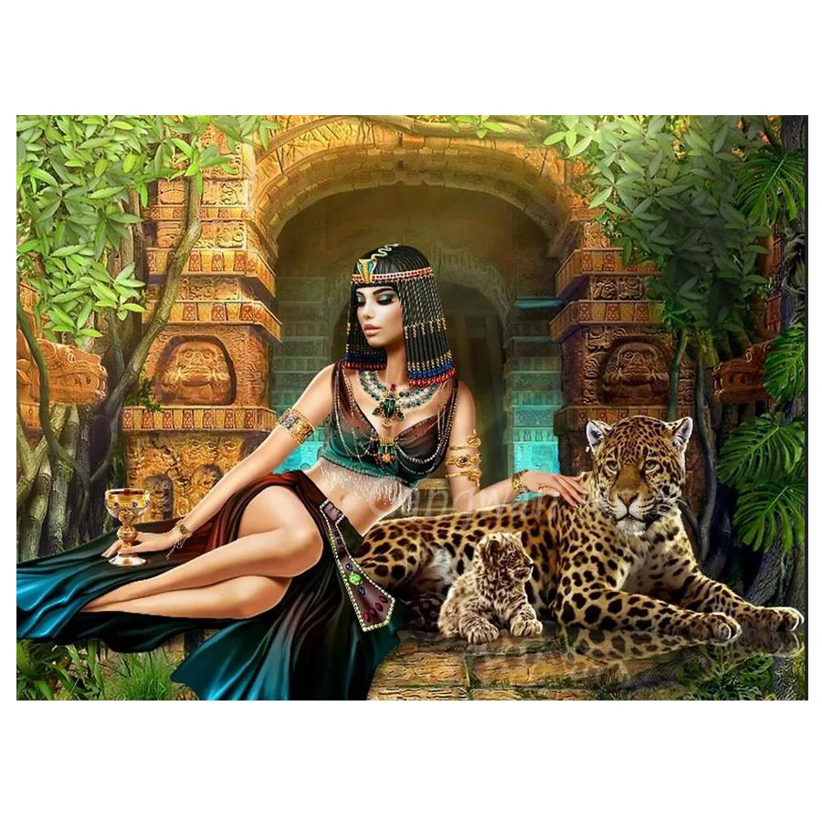 Diamond Painting Quadrato – Tigre 40x50 Cm, Tela HD, Kit Completo Con Strass, Pinzette E Vassoio, Mosaico 5D Fai Da Te