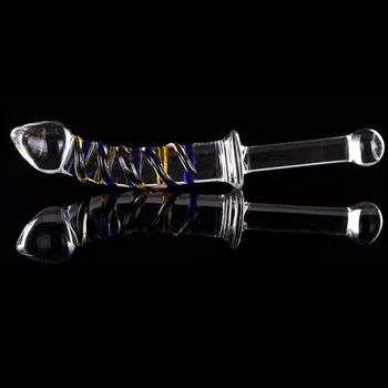 Crystal Glass Dildo Big Anal Plug Sex Toy For Women Beads Vagina Massage For Famale Masturbation Penis G-spot Clitoris Men Adult 3