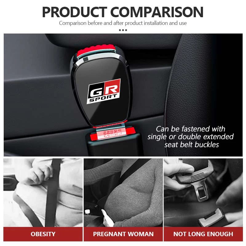 도요타 메탈 카시트 벨트 클립 연장 플러그 시트벨트 연장 액세서리 크라운 GR 코롤라 야리스 아우리스 C-HR 힐룩스 비오스