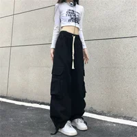 Red Cargo Pants Women Gothic Joggers High Waist Loose Female Hip Hop Trousers Korean Punk Pants Funny Capri Femme Sweatpants - Image 4