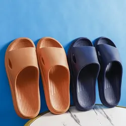 Home Slippers Women's Men's Couple Bathroom Indoor Slippers Eva Material One-piece Summer Home Use Sandals