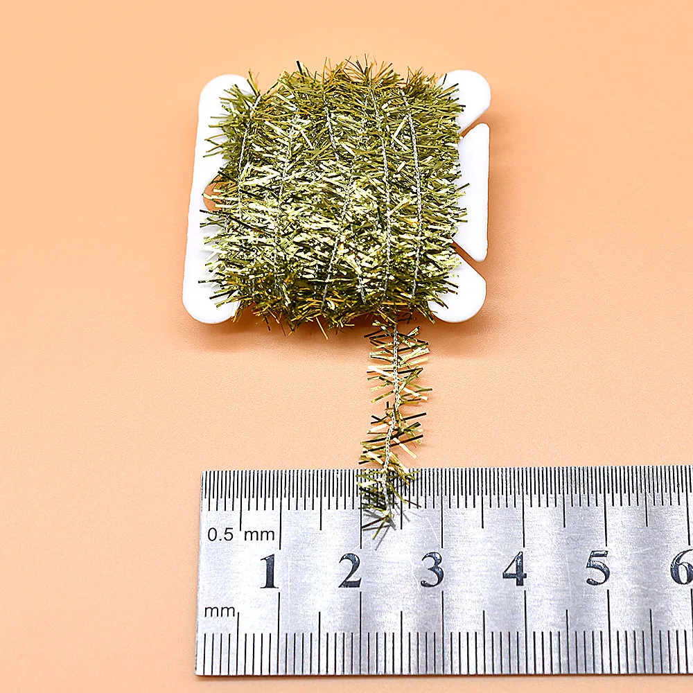 MNFT 10 Multi Colors Spooled Cactus Tinsel Chenille Yarn Crystal