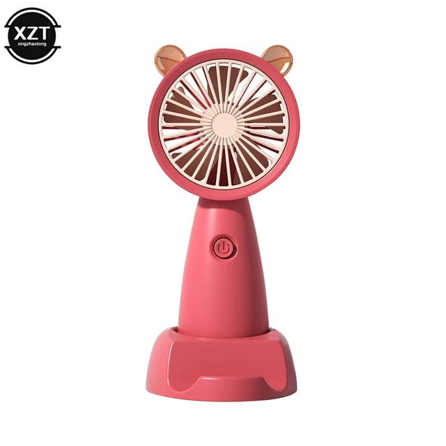 Kézi Usb Töltő Ventilátor Mini Zsebventilátor Asztali Iroda Aranyos Néma Kültéri Utazási Hordozható Zsinór - Image 3