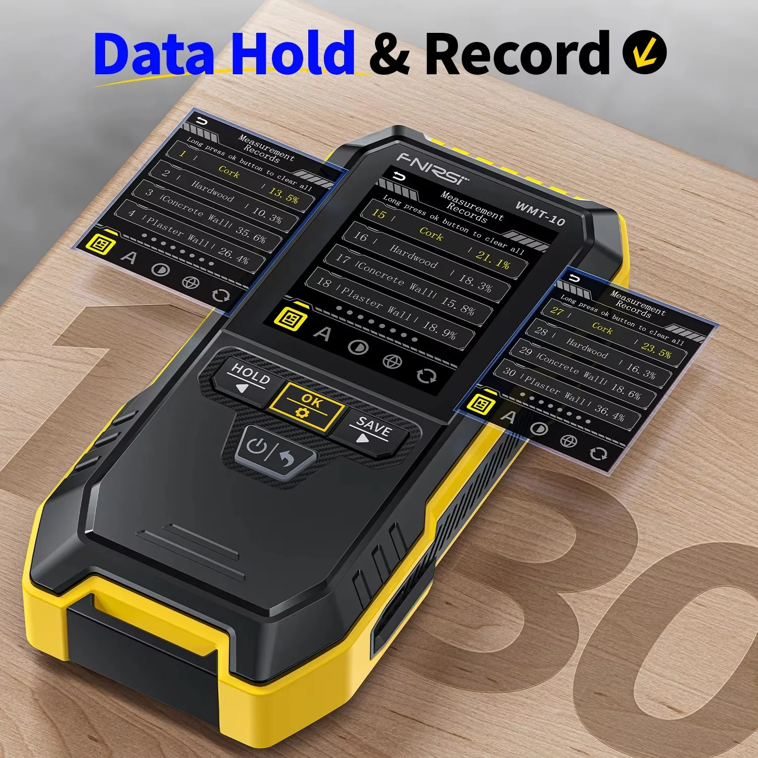 Inductive Wood Moisture Meter Hygrometer Non-contact Timber Damp Wall Detector Non-destructive Humidity Tester wood moisture meter