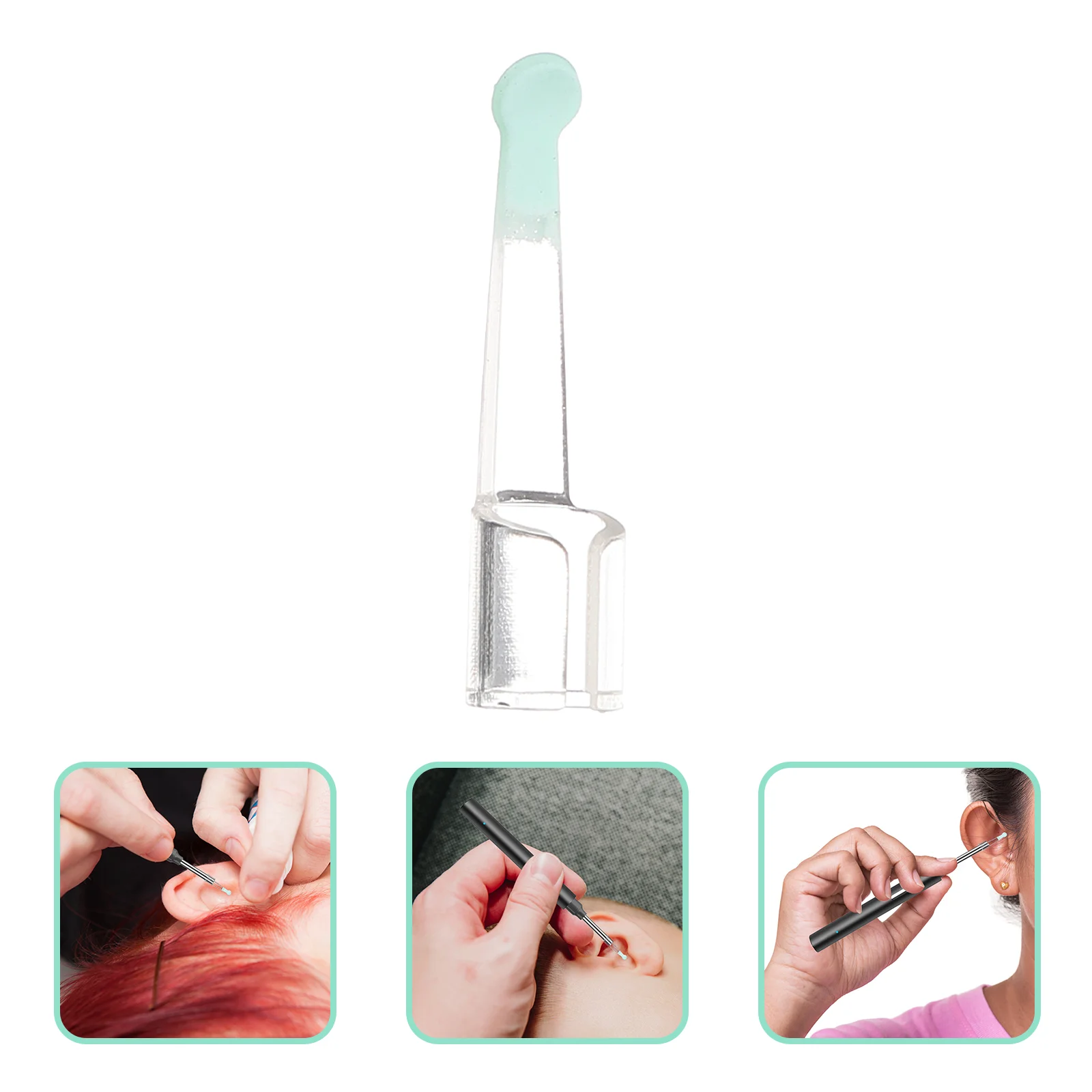 Visual Ear Spoon Head Earbuds Plugs Professional Earwax Cleaner Scoops Removal Replaceable Silica Gel 4