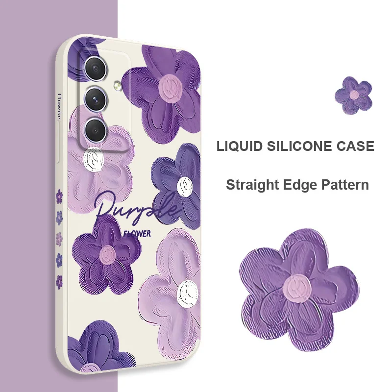 Elegant Purple Flower Phone Case - Stylish and Protective Accessory