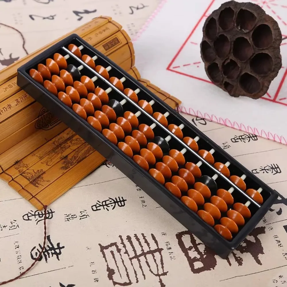 13 Digit 5-bead Abacus Digit Rods Standard Chinese Japanese Calculator Counting Tool Mathematics Beginners Caculating Toys