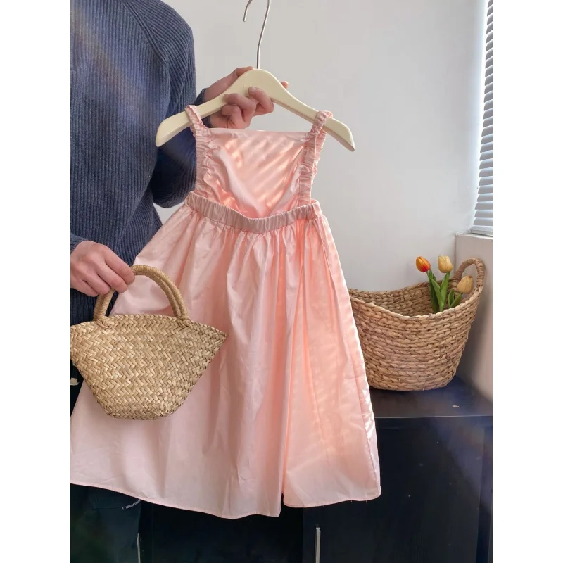 

Gouache Girl Dress2024Summer New Baby Princess Dress Birthday Long Suspender Skirt Vest Dress