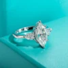 AnuJewel 4cttw Marquise Cut D Color Moissanite Diamond Engagement 925 Sterling Silver Rings For Women Jewelry Wholesale 3