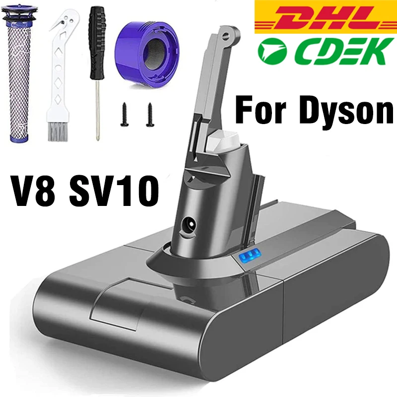 Sostituzione Della Batteria Al Litio 21.6 6000Mah Yh5 V8 Per Batteria Dyson V8 Sv10 Compatibile Per Aspirapolvere Dyson V8 Cordless Stick