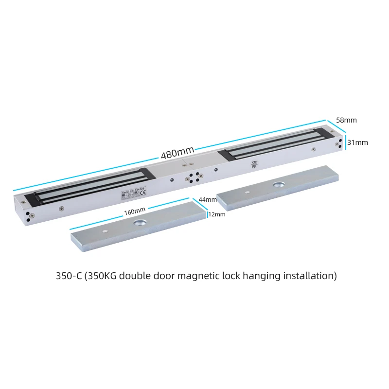 350K hanging double door magnetic lock, electromagnetic lock, prohibited building intercom electric control lock