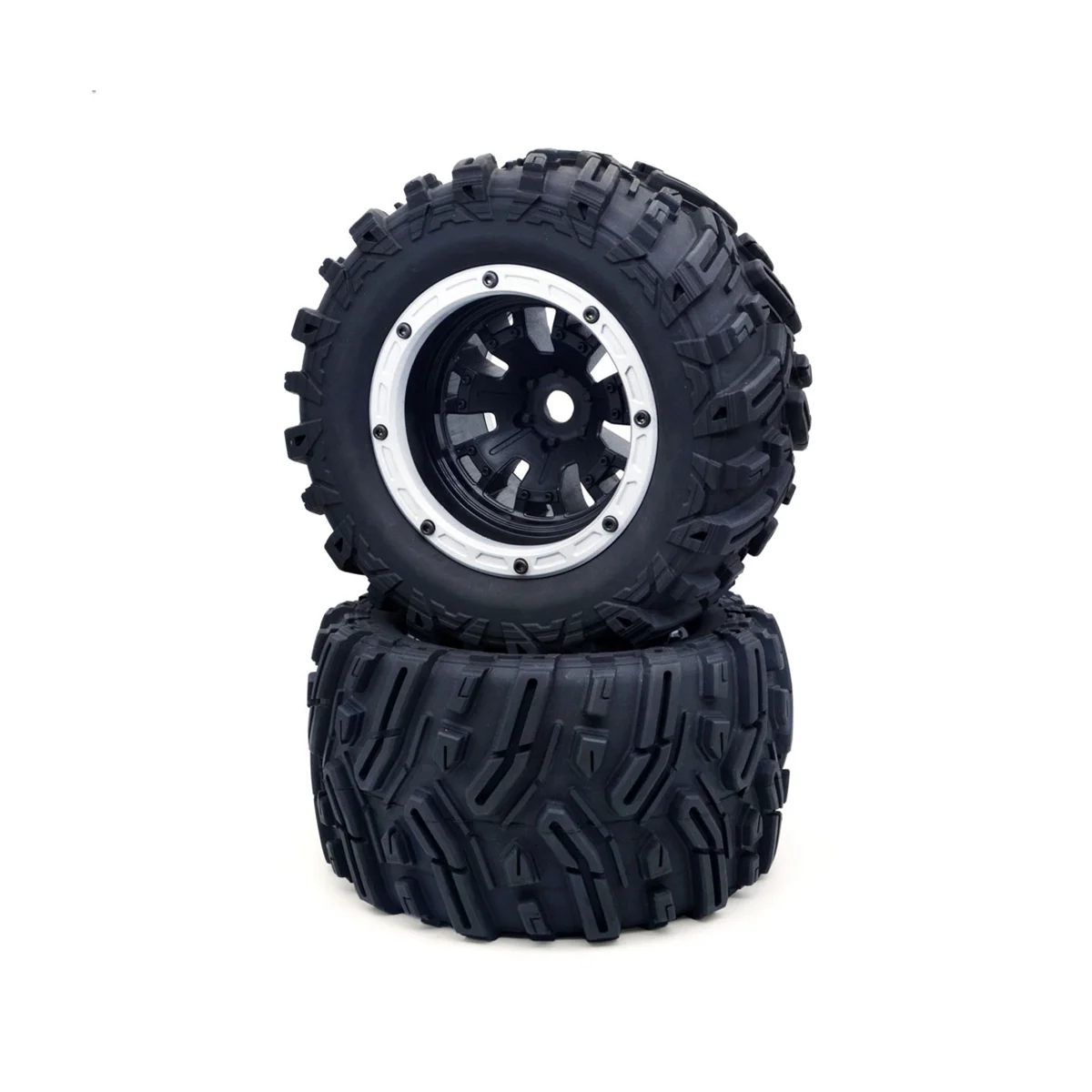 

MX-07 2Pcs 188mm Tire Wheel Tyre 8752 8753 for ZD 1/7 RC Car,Silver