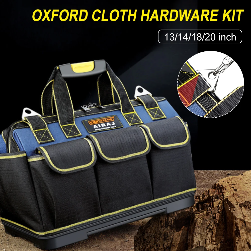 tool bags for sale Multi-Function Tool Bag 1680D for Oxford Cloth Electrician Bag Wide Mouth Tool Bag Waterproof Storage Bag for Wrench Screwdrive tool bag with wheels