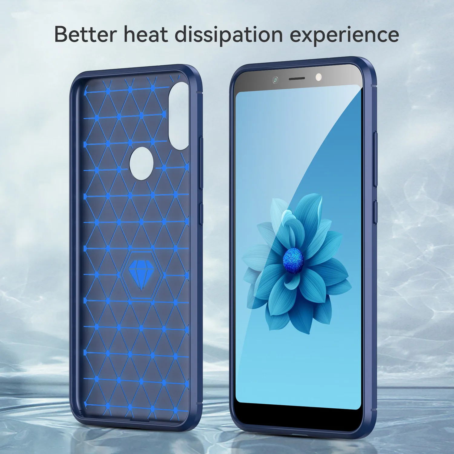 ShockProof Carbon Fiber Brushed Silicone Phone Case Cover