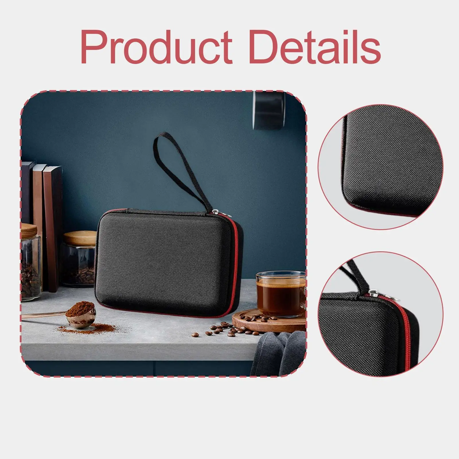 Coffee Bean Grinder Bag Travel Multifunctional Protection Cover Espresso Grinder Hard Travel Case Tools Holder Storage Organizer