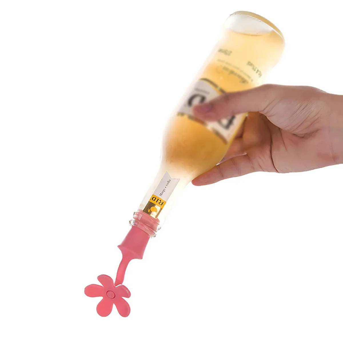 Silicone creative flower shaped wine bottle stopper durable reusable