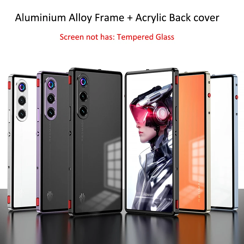 Sleek Aluminium Alloy Bumper with Acrylic Back Cover - Premium Phone Protector Case
