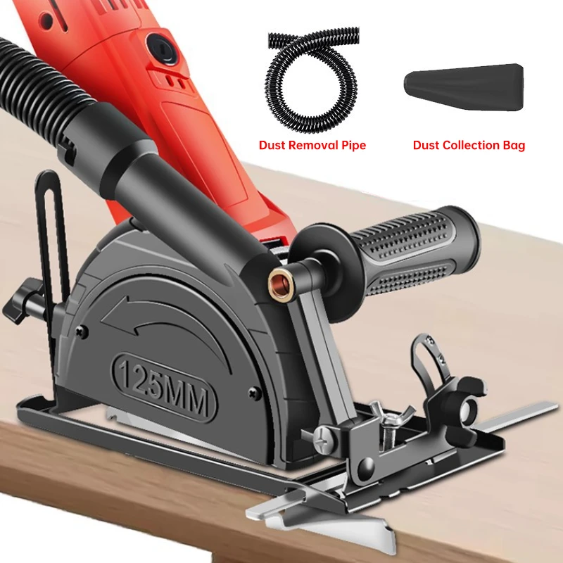 

Hand Angle Grinder Converter To Cutter 40mm Depth Adjustable Grinder Bracket To Cutting Woodworking Table Tool with Guide Ruler
