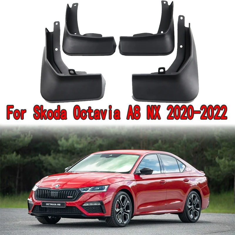 1set Car Mud Flaps For Skoda Octavia NX A8 RS 2020 2021 2022 Mudguards 