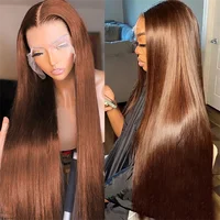 13x4 Chocolate Brown Lace Front Wigs Human Hair For Women 13x6 Hd Straight Lace Frontal Wig 4x4 5x5 Closure Human Hair Wig 1