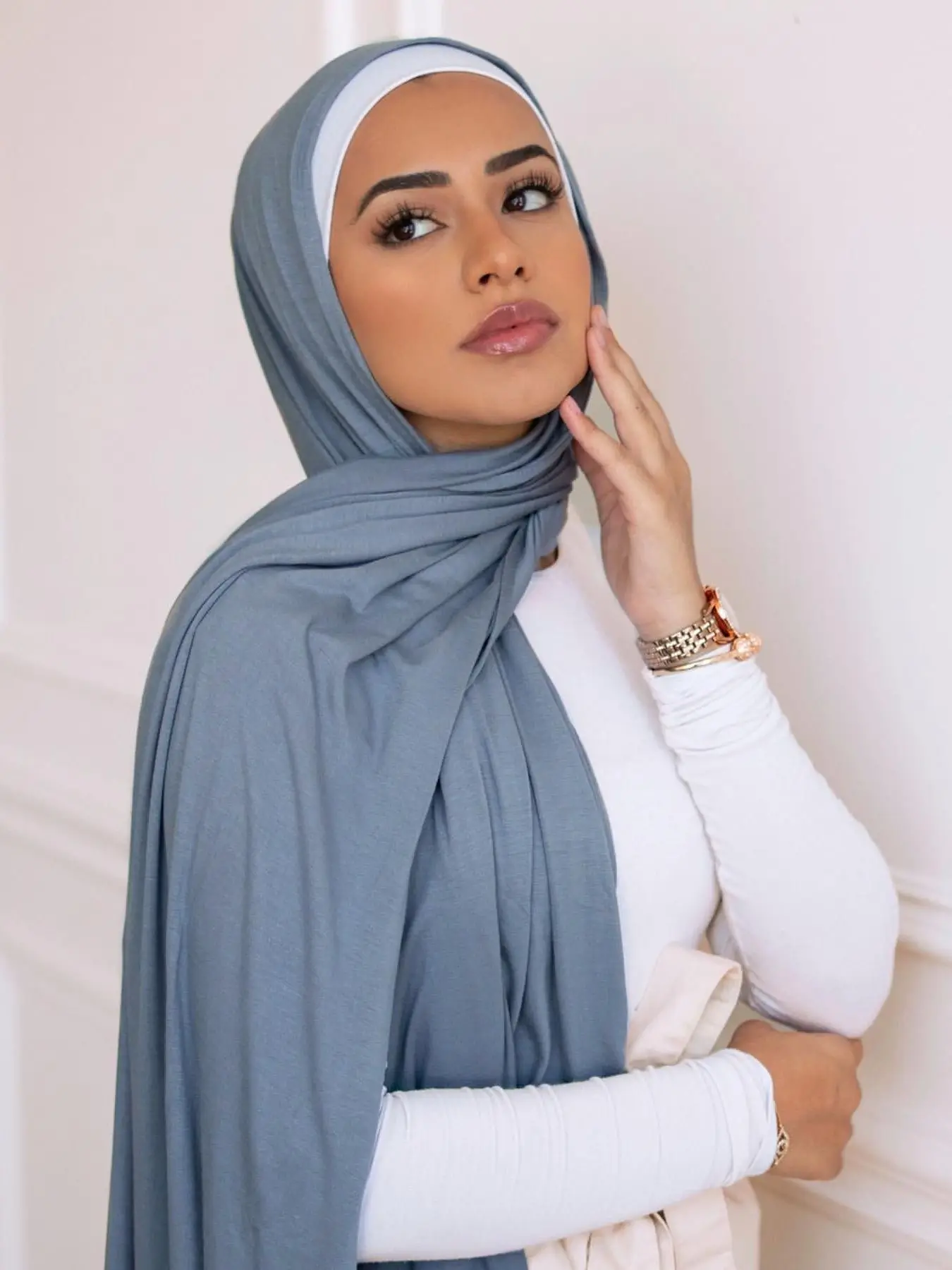 Premium Jersey Hijab Scarf For Muslim Women Turban Femme Africaine Hijabs For Woman Head Wrap Hoofddoek Headscarf Ramadan