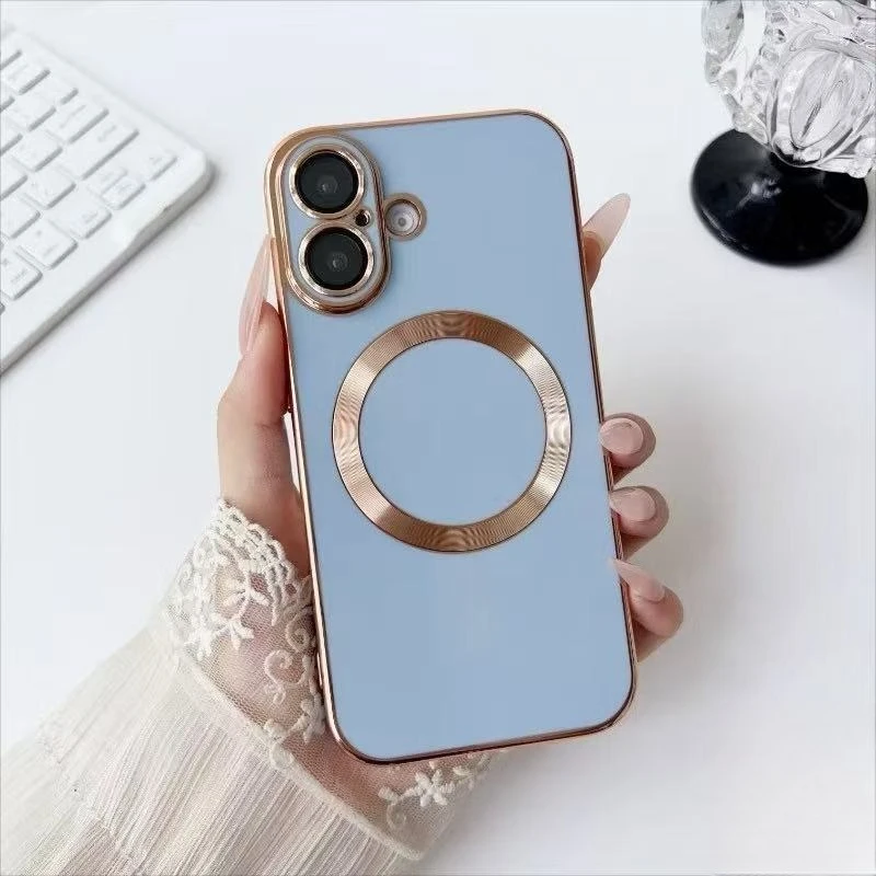 Luxury Plating Magnetic Phone Case with MagSafe Compatibility