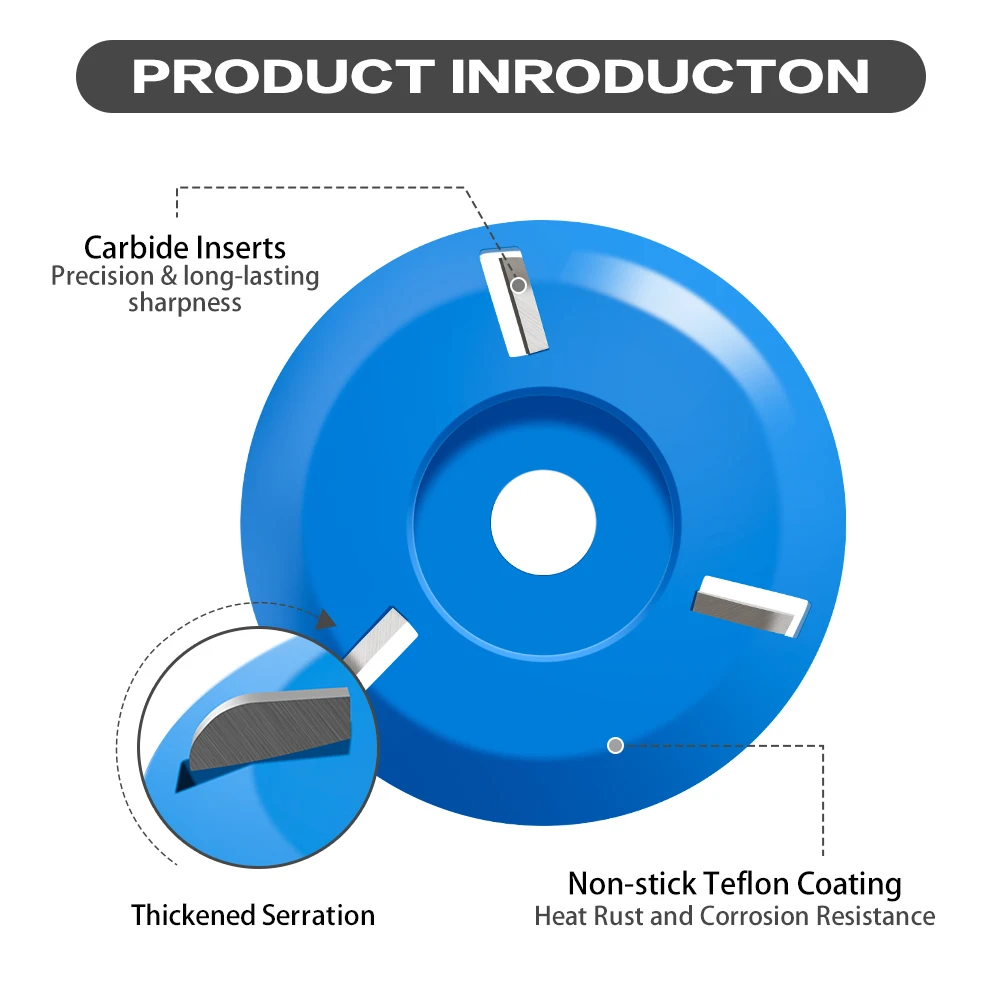 Disque De Sculpture Sur Bois En Acier Haute Dureté 6 Dents Fraise Sur