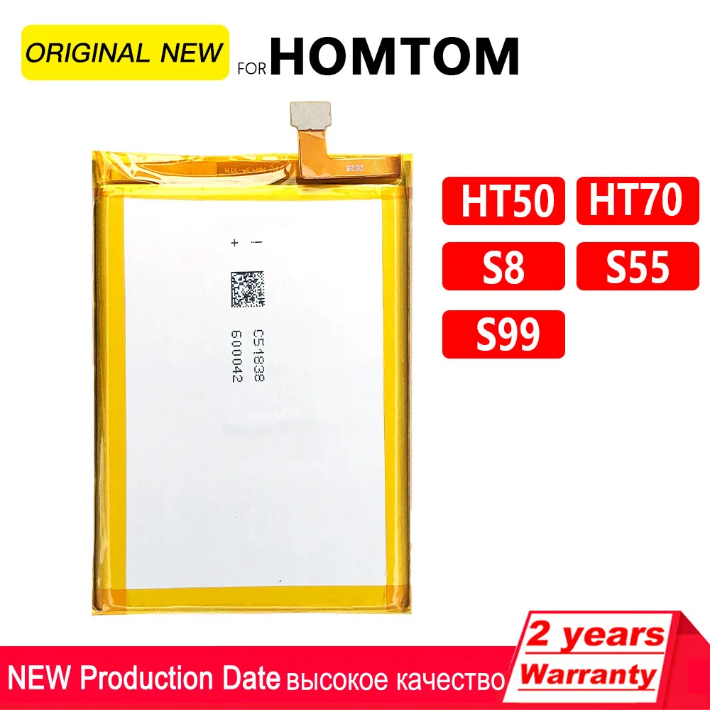 Batteria Ricaricabile Originale Al 100% Per Batterie Homtom Ht50 Ht70 S8 S55 S99 Di Alta Qualità Con Numero Di Tracciamento