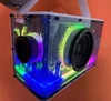 300 Peak Power Karaoke Bluetooth Speaker With Wireless Mic Transparent Mecha Style Portable Party Gaming Music Audio HIFI 6