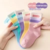 5Pairs 1-14Years High-End Girl's Mid-tube Socks High Elasticity Wearing Long Johns Without Squeezing Your Legs Athletic Socks 5