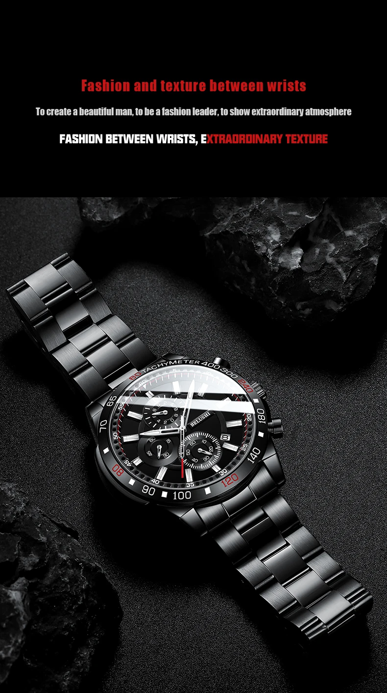 2022 Top Luxury Brand Watches For Men Sport Waterproof Quartz Men Watches Business Chronograph Stainless Steel Relogio Masculino