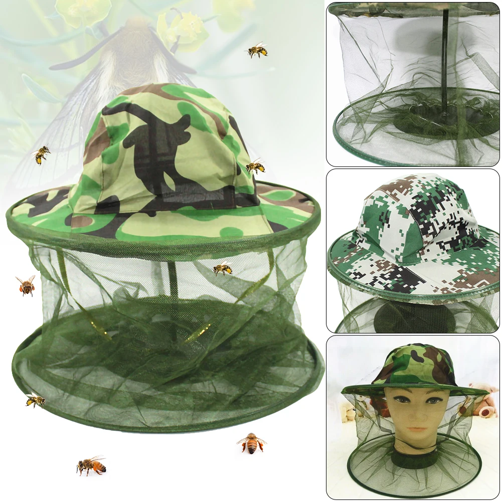 

Camouflage Fishing Hat Sun Hat Anti-Mosquito Bee Mesh Hat Mesh Fishing Hat Outdoor Hiking Protective Equipment