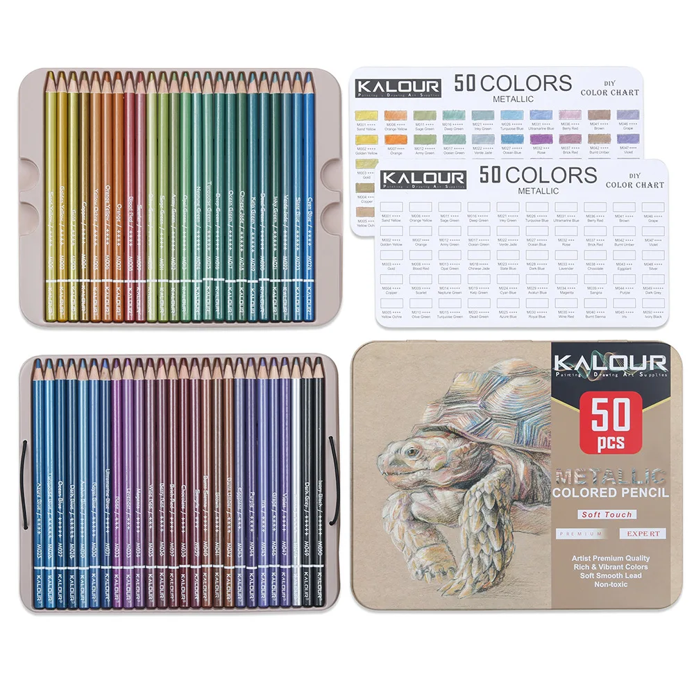 KALOUR Colored Pencils 180 High Quality Vibrant and Durable ,3.8mm Premium  Core,Gift Tin Box for Adults kids Beginners - AliExpress