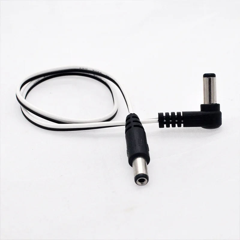 30PCS 5.5X2.1mm 잭 남성 5.5mm x 2.1mm DC 전원 플러그 남성 직각 케이블