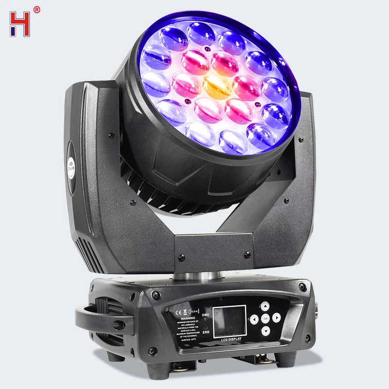 19x15W Zoom Wash Led Moving Head DMX Lights RGBW 4in1 Colors Mixing Mobile Professional Lighting For DJ Stage Show Party