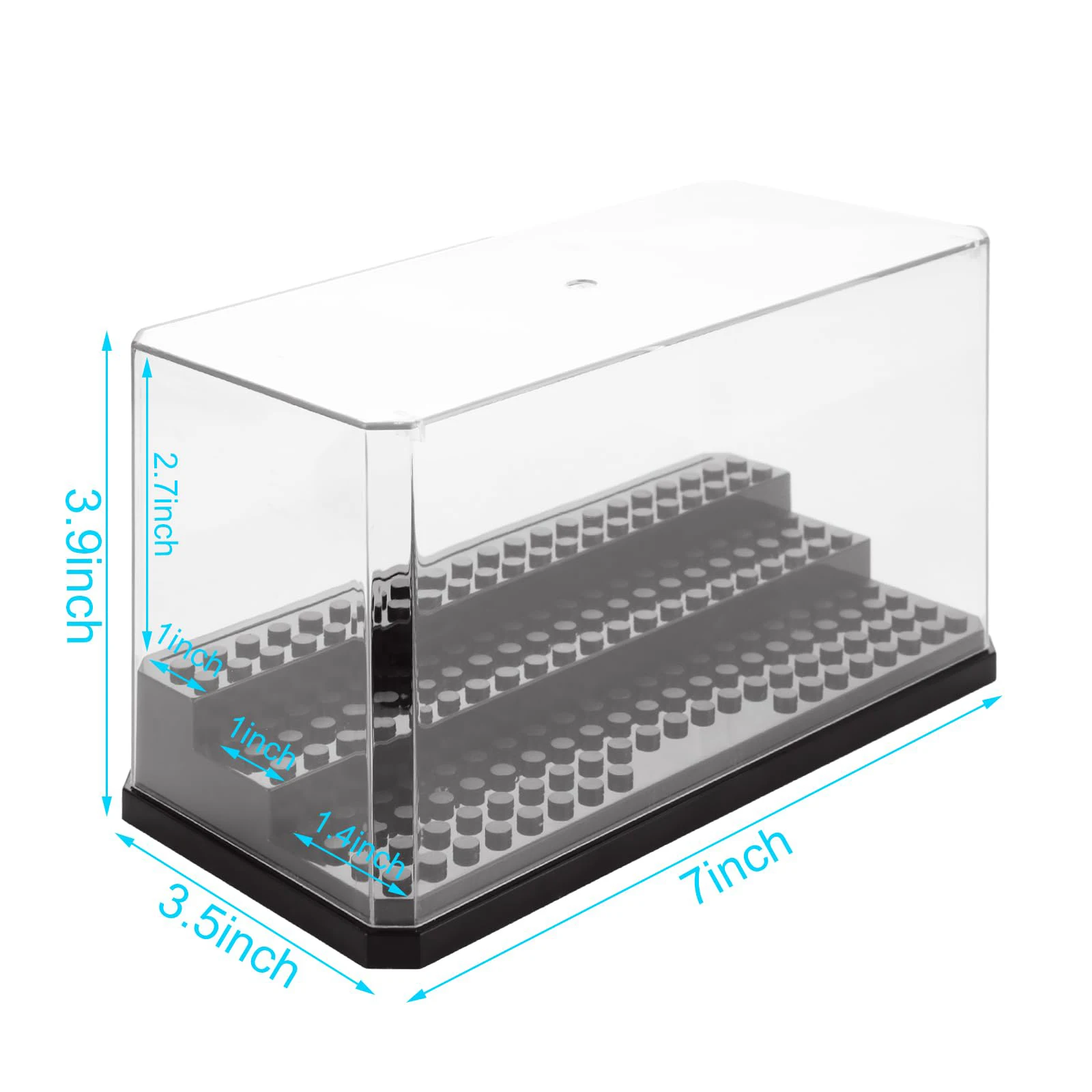 3-Step Acrylic Display Case Front View