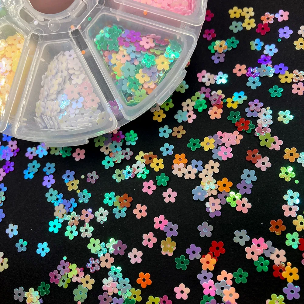 60g/Box Cat Paw Flower Rabbit Head Shape Loose Sequins for Crafts Paillettes Glitter Nail Art Decoration DIY Confetti Accessorie