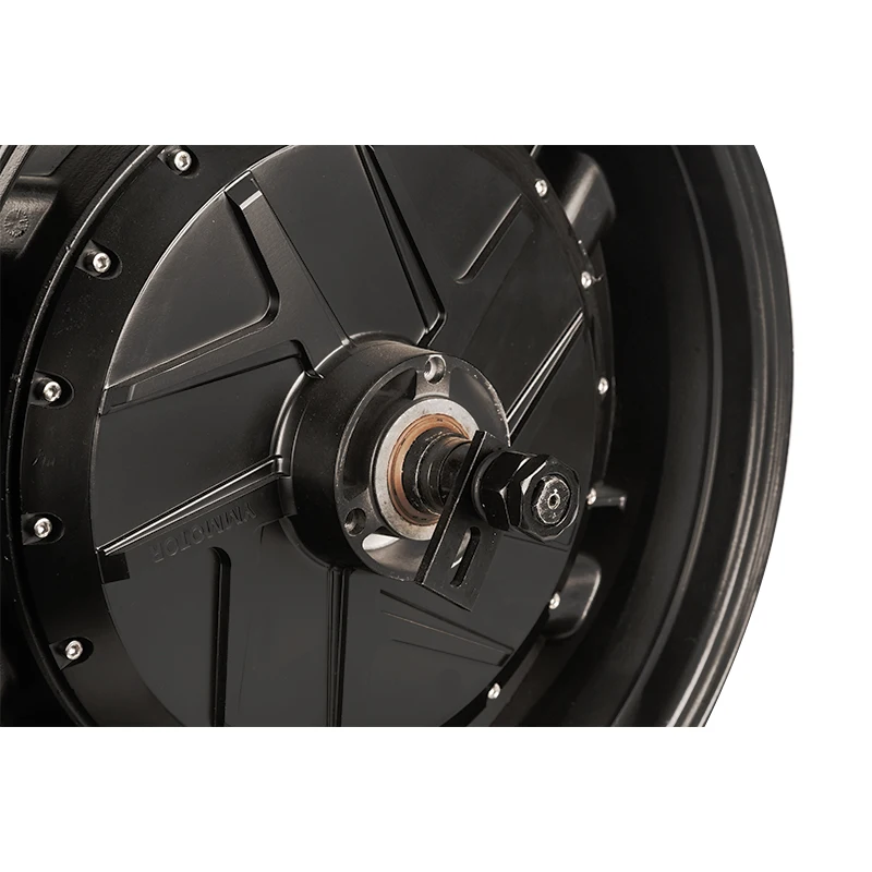 YMMOTOR High Speed 150KMH 17x6.0" WP 70H Rated 15KW Racing Motorcycle BLDC Wheel Hub Motor