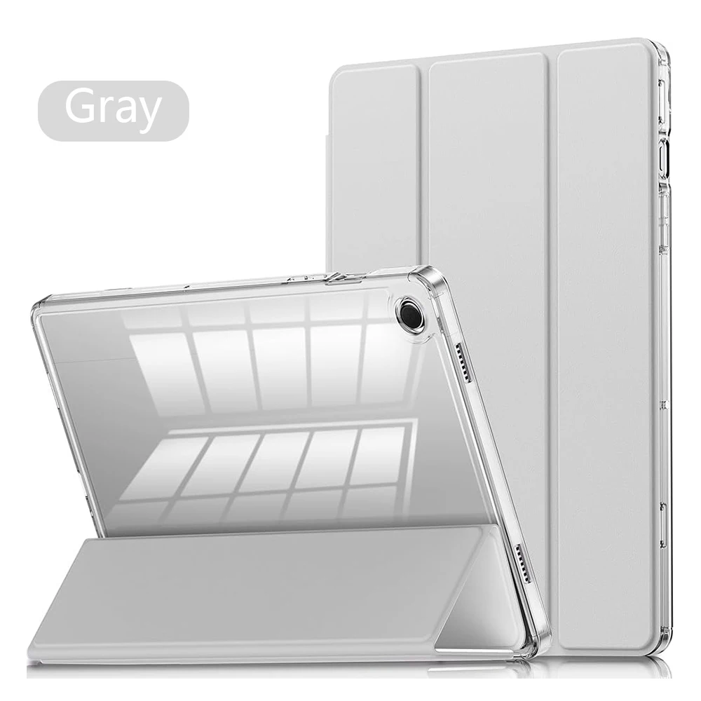 Crystal Clear Tablet Case with Pencil Holder - Hybrid Transparent Protective Cover