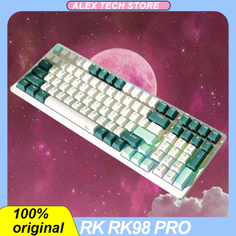 

Rk Rk98 Mechanical Keyboard Tri-Mode 2.4g Wireless Bluetooth Qmk/Via Full Key Hot Swap Rgb Pbt Customized Pc Gaming Keyboard