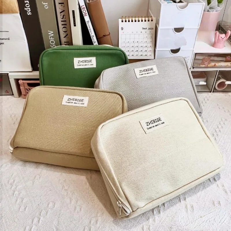Extra Large Capacity Pencil Bag Aesthetic Stationery Supplies Pen Case Zipper Pencil Pouch School Cases School Supplies