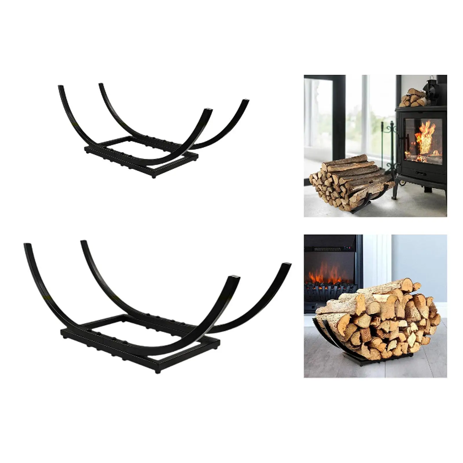 Support Bois De Chauffage 1,2m CONNOO - Rangement Intérieur/extérieur Ultra Robuste