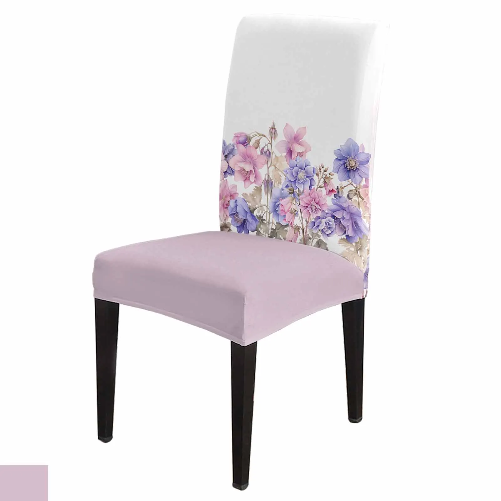

Spring Flower Watercolor Countryside Chair Cover Set Kitchen Stretch Spandex Seat Slipcover Home Dining Room Seat Cover